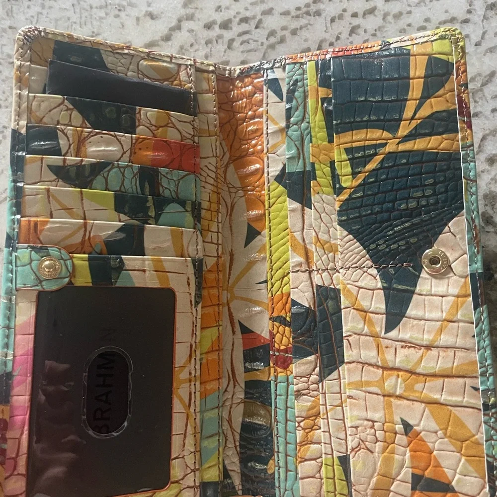 Brahmin Ady Retro Jungle Melbourne Wallet Genuine Leather - Picture 4 of 11